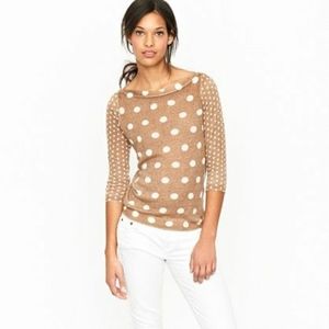 J. Crew Linen Dot Top